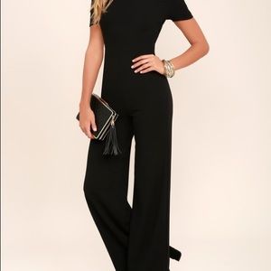 Alleyoop Black Off-the-Shoulder Jumpsuit